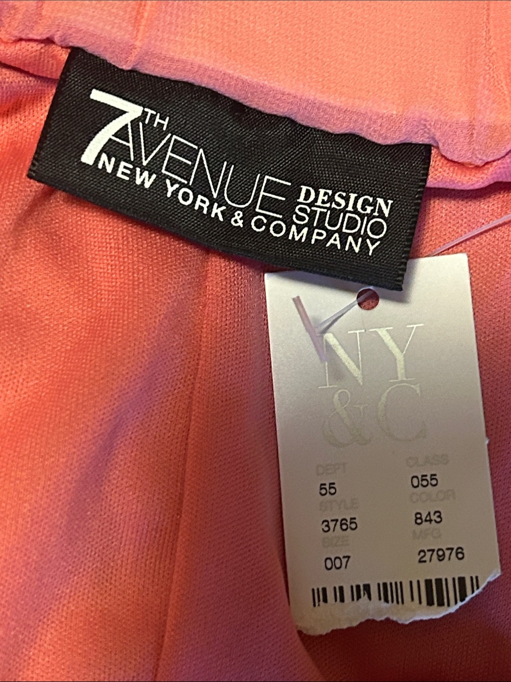 New York & Company Pleated Wide Leg Chiffon Sheer Pants Coral Pink Women Medium - Picture 8 of 12